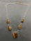 New! AAA Quality Golden Tiger Eye Large & Heavy Detailed 20in Long S-Clasp Sterling Silver Necklace