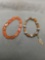 Lot of Two Faceted Agate Beaded 7in Long Bracelets