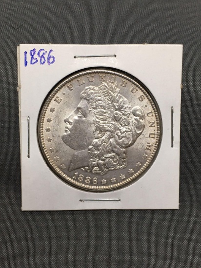 1886 United States Morgan Silver Dollar - 90% Silver Coin from Estate