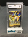 GMA Graded 2020 Pokemon Vivid Voltage #49 AMPHAROS V Holofoil Rare Trading Card - MINT 9