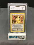 GMA Graded 2000 Pokemon Team Rocket #62 MEOWTH Trading Card - NM-MT 8