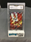 GMA Graded 2020 Pokemon Rebel Clash #178 CINDERACE V Holofoil Rare Trading Card - GEM MINT 10