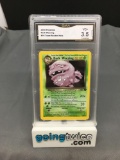 GMA Graded 2000 Pokemon Team Rocket #14 DARK WEEZING Holofoil Rare Trading Card - VG+ 3.5