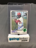 Hand Signed 1973 Topps LOU BROCK Cardinals Autographed Vintage Baseball Card
