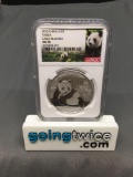 NGC Graded 2015 China 1 Ounce .999 Fine Silver Panda Silver Bulliion Round Coin - MS 70