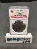 NGC Graded 2014 Canada 1 Ounce .999 Fine Silver Peregrine Falcon Silver Bullion Round Coin - MS 69