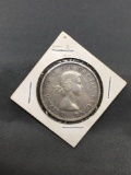 1958 Canada British Columbia Silver Dollar - 80% Silver Coin from Estate