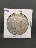 1923-S United States Peace Silver Dollar - 90% Silver Coin from Estate