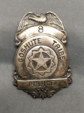 Vintage Sterling Silver GOSHUTE TRIBE POLICE Badge from Estate