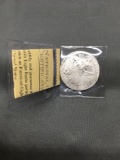 1802 Spanish 8 Reales Silver Coin with Certificate of Authenticity from Estate