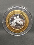.999 Fine Silver Reno Tahoe Airport $10 Gaming Token from Estate