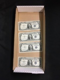 Lot of 4 United States Washington Silver Certificates - CONSECUTIVE SERIAL NUMBERS!