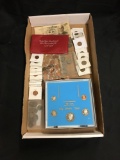 Mixed Tray Lot of Various Coins and Currency - Eisenhower Bicentennial Coin Set