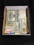 Huge Collection of Nearly 100 Vintage Stock Certificates Mining and More from Estate