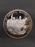 History of America Boston Tea Party .999 Fine Silver Coin