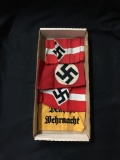 4 Count Lot of WWII Era Nazi Germany Swastika Arm Bands from Estate