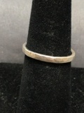 Hammer Finished 2.25 mm Wide Sterling Silver Wedding Band