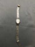 Hamilton Designer Oval 16x13mm Face 10kt White Rolled Gold Bezel Watch w/ Bracelet Model Number