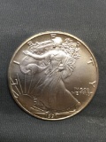 1991 United States 1 Ounce .999 Fine Silver AMERICAN EAGLE Silver Bullion Round Coin