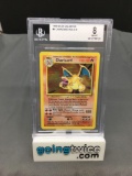 BGS Graded 1999 Pokemon Base Set Unlimited #4 CHARIZARD Holofoil Rare Trading Card - NM-MT 8