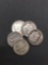 5 Count Lot of United States Roosevelt Dimes - 90% Silver - From Estate