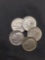 5 Count Lot of United States Roosevelt Dimes - 90% Silver - From Estate