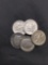 5 Count Lot of United States Roosevelt Dimes - 90% Silver - From Estate