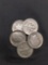 5 Count Lot of United States Roosevelt Dimes - 90% Silver - From Estate