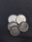 5 Count Lot of United States Roosevelt Dimes - 90% Silver - From Estate