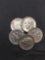 5 Count Lot of United States Roosevelt Dimes - 90% Silver - From Estate