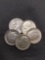 5 Count Lot of United States Roosevelt Dimes - 90% Silver - From Estate