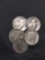 5 Count Lot of United States Mercury Dimes - 90% Silver - From Estate