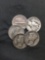 5 Count Lot of United States Mercury Dimes - 90% Silver - From Estate