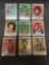 9 Card Lot of Vintage 1970's Basketball Cards with Stars and Hall of Famers from Estate