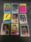 9 Card Lot of Vintage 1970's Basketball Cards with Stars and Hall of Famers from Estate