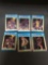 6 Card Lot of 1988-89 Fleer Basketball Stickers with Hall of Famers from HUGE Collection