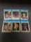 6 Card Lot of 1988-89 Fleer Basketball Stickers with Hall of Famers from HUGE Collection