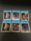 6 Card Lot of 1988-89 Fleer Basketball Stickers with Hall of Famers from HUGE Collection