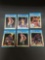 6 Card Lot of 1988-89 Fleer Basketball Stickers with Hall of Famers from HUGE Collection