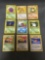 9 Count Lot of Vintage Pokemon 1st Edition Trading Cards From Huge Collection