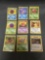 9 Count Lot of Vintage Pokemon 1st Edition Trading Cards From Huge Collection