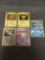 5 Card Lot of Vintage Pokemon Japanese Holofoil Rare Trading Cards from Childhood Collection