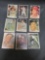 9 Card Lot of Vintage 1957 Topps Baseball Cards from Estate Collection