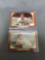 2 Card Lot of Vintage 1955 Bowman Baseball Cards - HANK MAJESKI and GRAN HAMNER