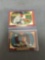 2 Card Lot of Vintage 1955 Bowman Baseball Cards - TOM MORGAN and DON JOHNSON