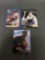 3 Card Lot of SIGNED AUTOGRAPHED Baseball Cards - Mike Blowers, Johnny Logan, Latroy Hawkins