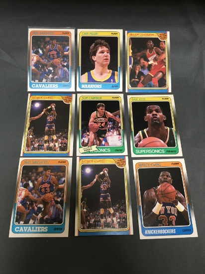 9 Card Lot of 1988-89 Fleer Basketball Vintage Cards from HUGE Collection