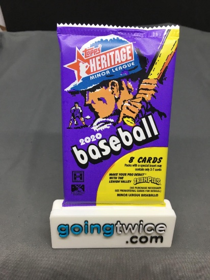Factory Sealed 2020 Topps HERITAGE MINOR LEAGUE Baseball 8 Card Hobby Edition Pack