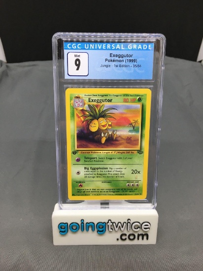 CGC Graded 1999 Pokemon Jungle 1st Edition #35 EXEGGUTOR Trading Card - MINT 9