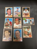 9 Card Lot of 1968 Topps Vintage Baseball Cards from Huge Collection